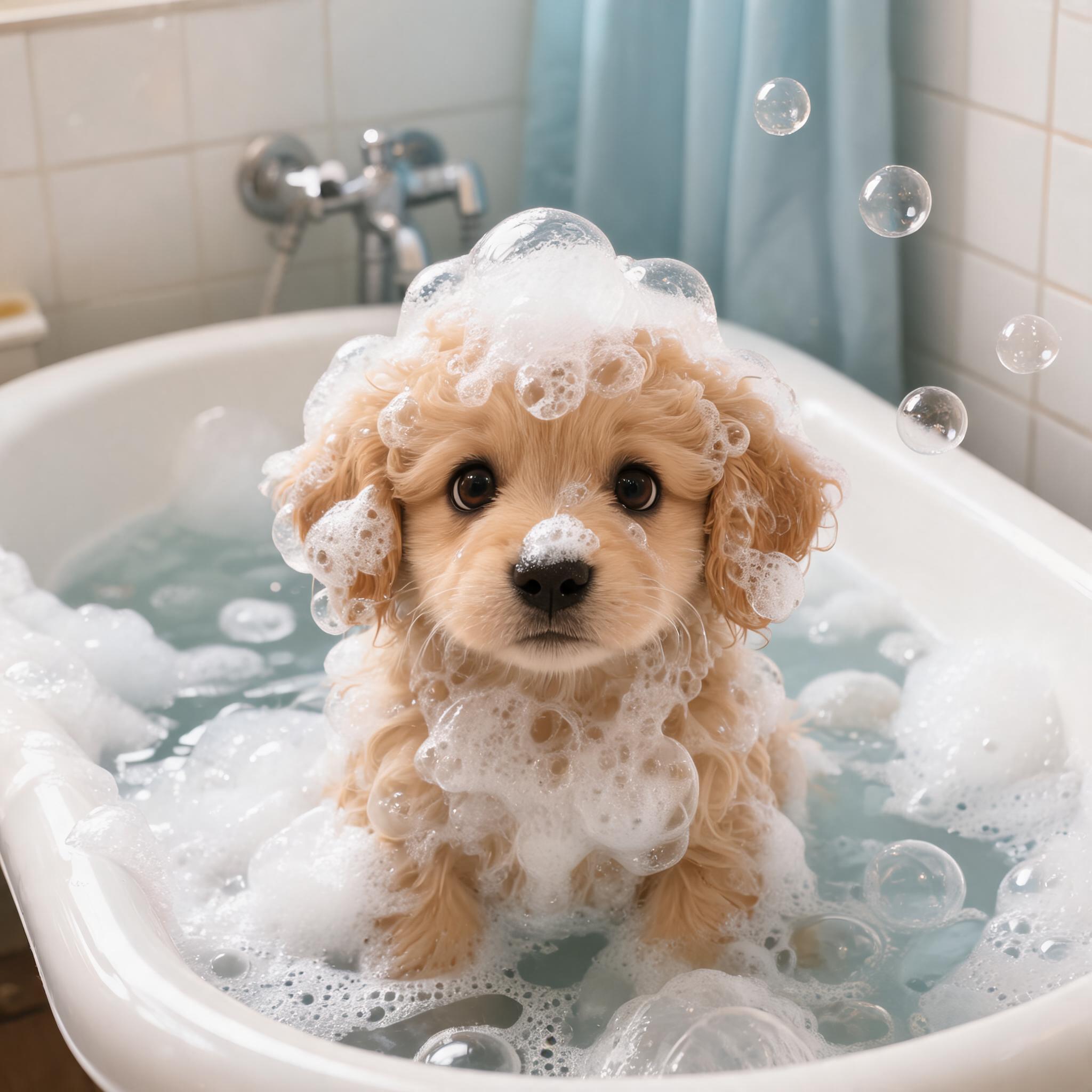 Puppy bath time